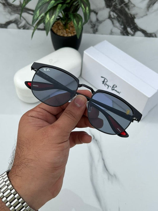 RAY-BAN Black & Black Square Trendy Hot Favourite Wintage Sunglass For Unisex.