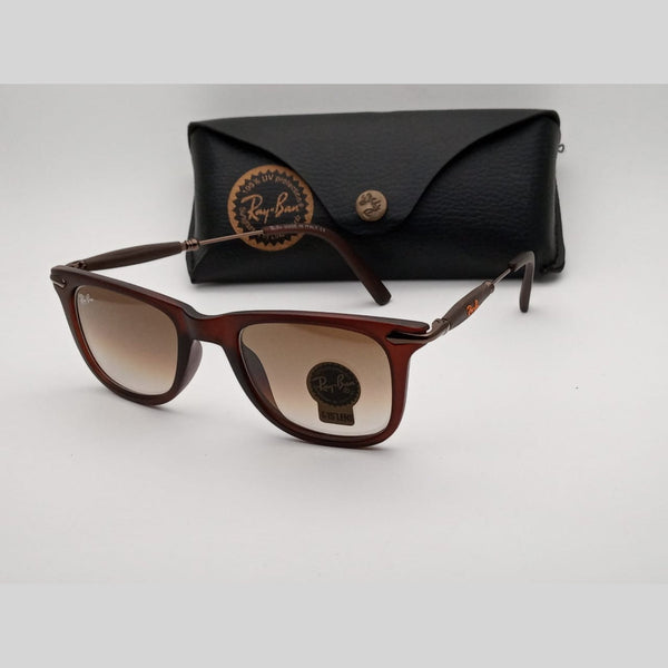 RAY-BAN New Modern Addition Brown Shaded & Brown 2148 Square Sunglass For Unisex