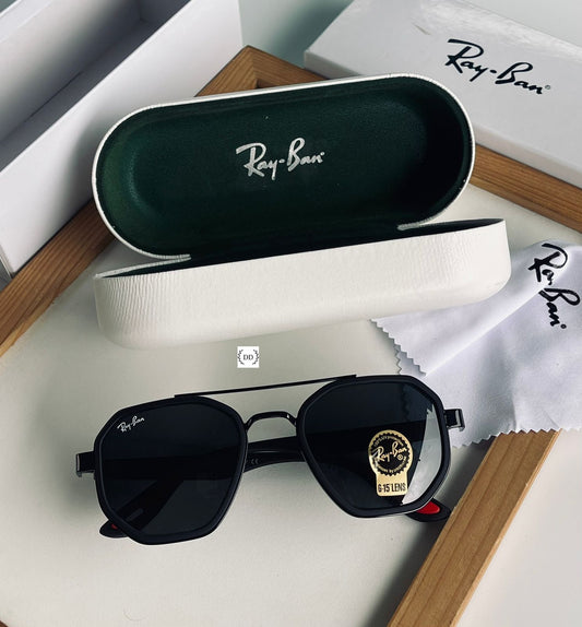RAY-BAN New Stylish Attractive Black & Black 3447 Round Sunglass For Unisex