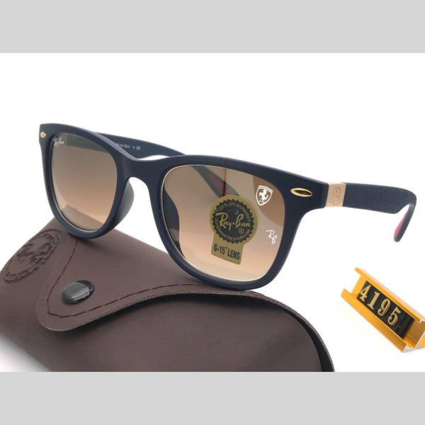 RAY-BAN New Stylish Brown Shade & Black 4195 Square Sunglass For Unisex
