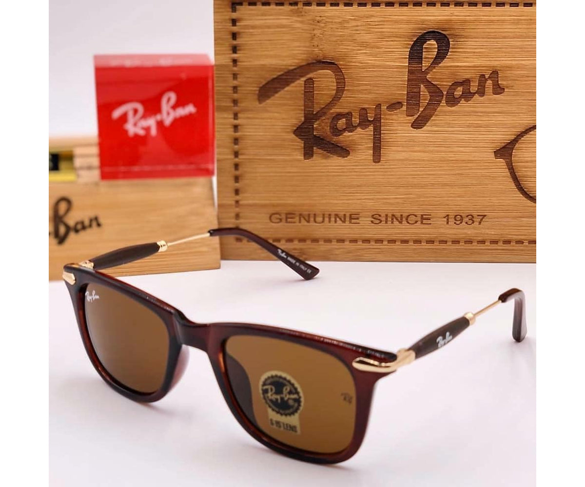 New Stylish Brown & Gold 2148 Wayfarer Sunglass For Unisex