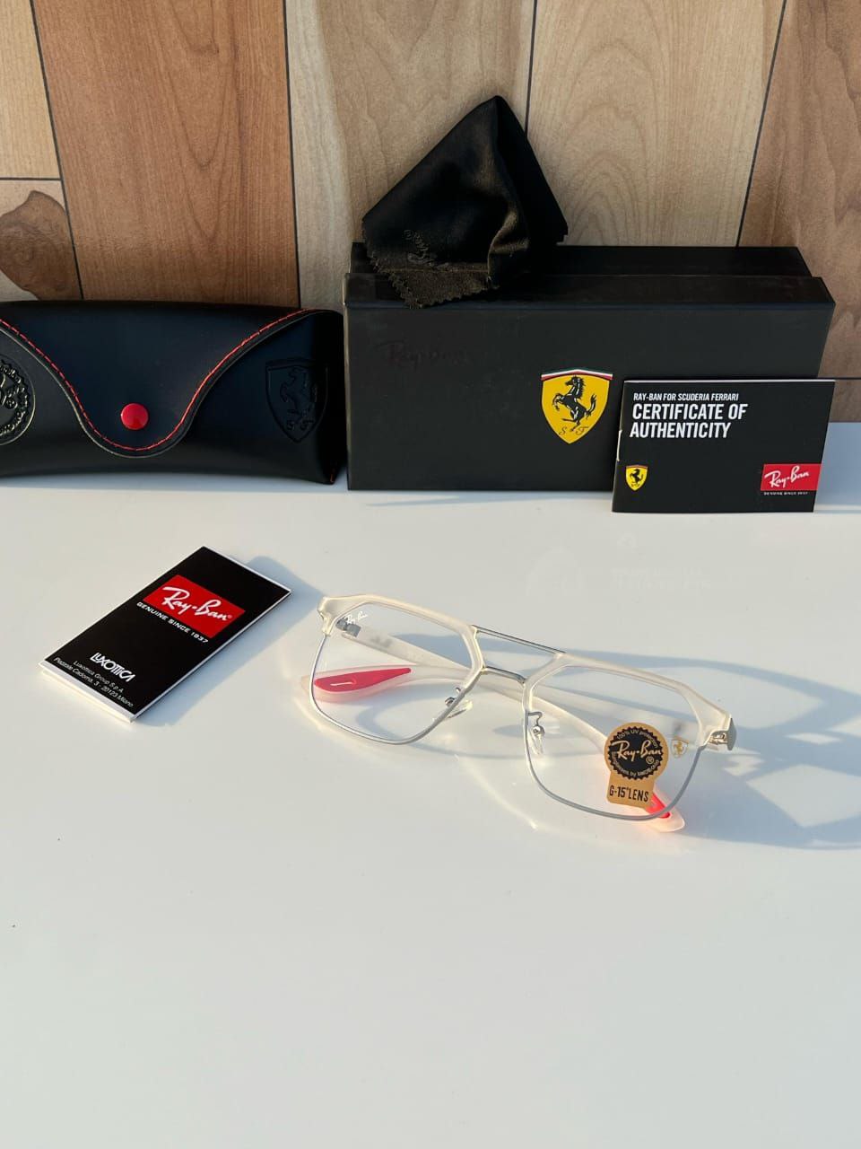 Ray Ban White Clear Sunglass For Daily Causal Evergreen UV Protected For Unisex