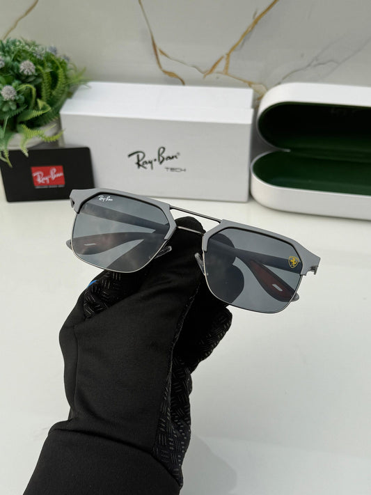 New Ray Ban Grey Black Stylish Sunglasses For Man Woman