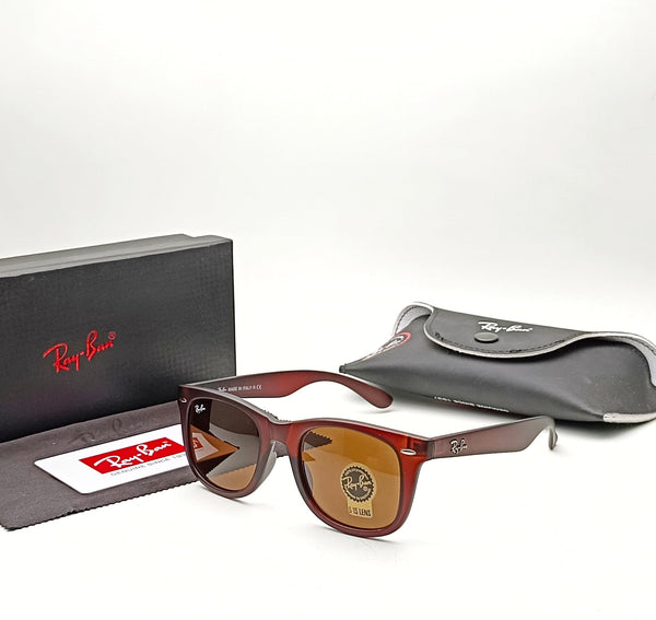 RAY-BAN Brown & Brown 2140 Wayfarer Square Trendy Hot Favourite Wintage Sunglass For Unisex.