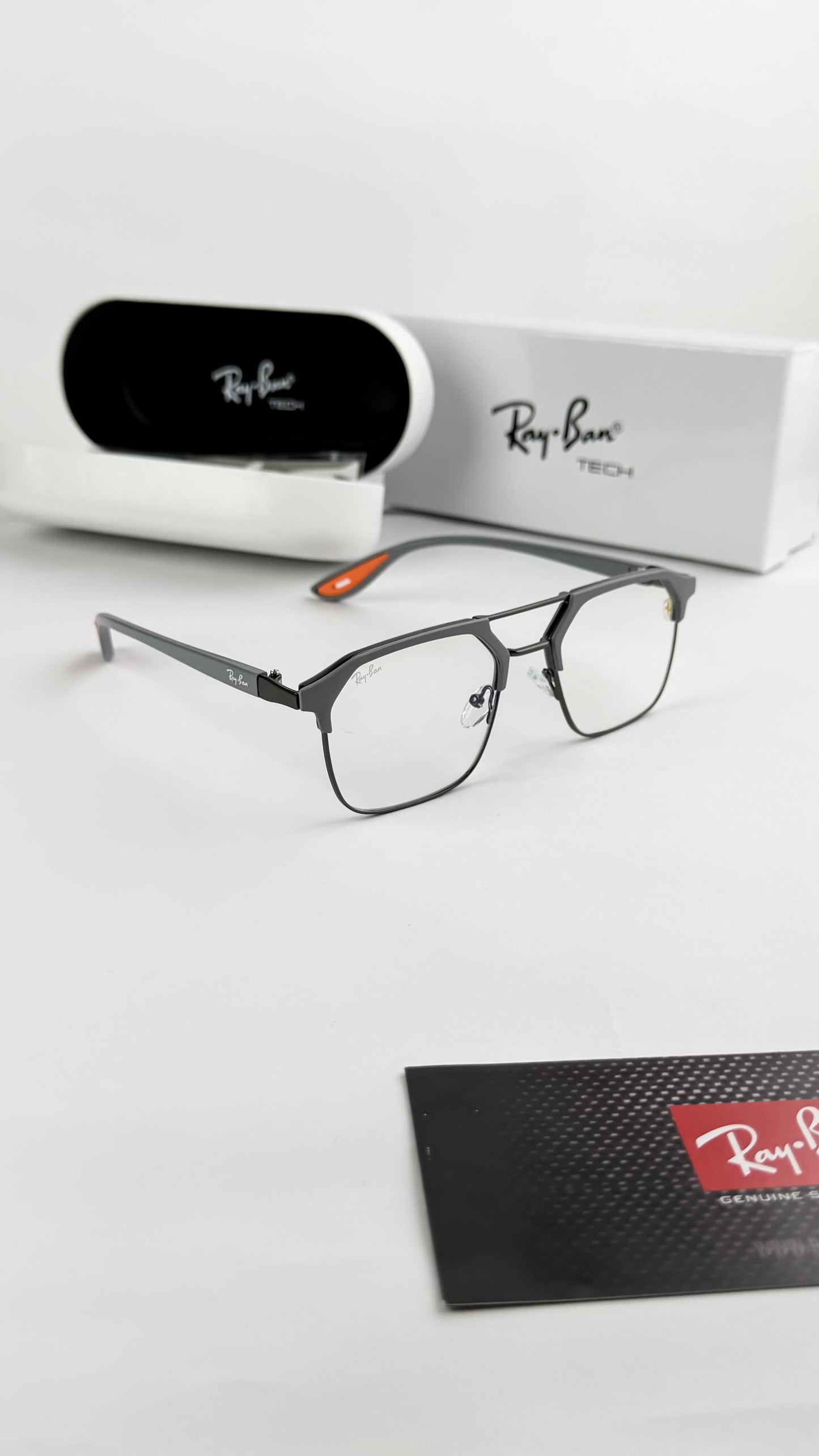 Ray Ban Grey Frame Edge Trendy Eyewear for Men & Women