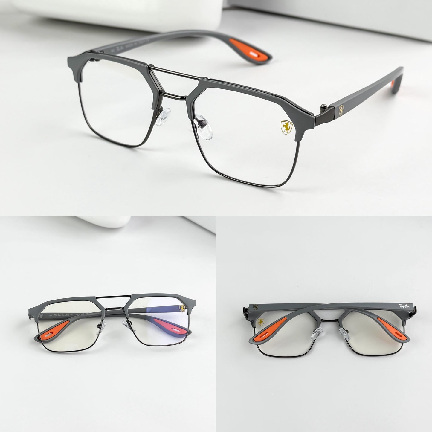 Ray Ban Grey Frame Edge Trendy Eyewear for Men & Women