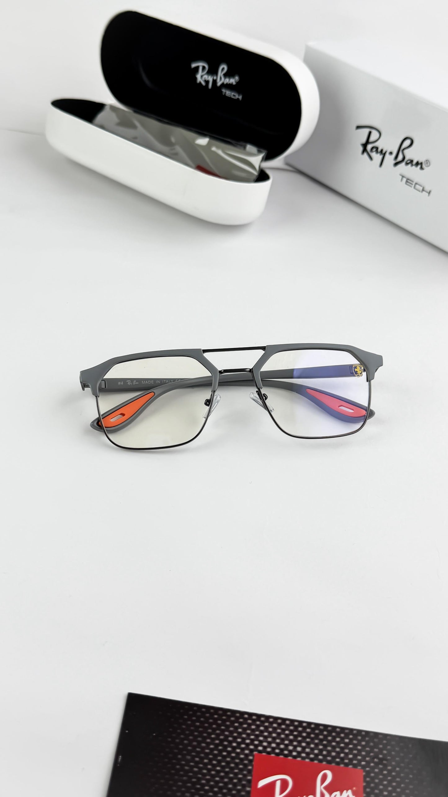 Ray Ban Grey Frame Edge Trendy Eyewear for Men & Women