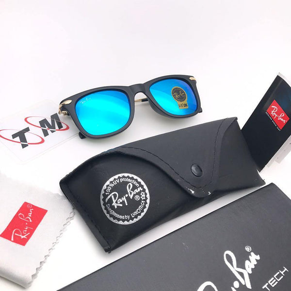 RAY-BAN New Modern Addition Blue & Gold 2148 Square Sunglass For Unisex