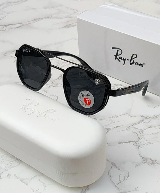 RAY-BAN New Stylish Attractive Black & Black Round Sunglass For Unisex