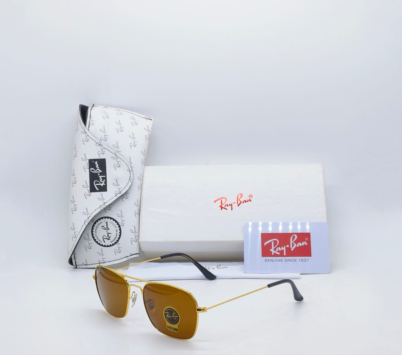 Ray Ban Brown 3136 Sunglass For Daily Causal Evergreen UV Protected For Unisex