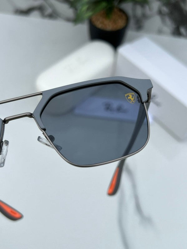 Ray Ban Grey Black Stylish Sunglasses For Man Woman